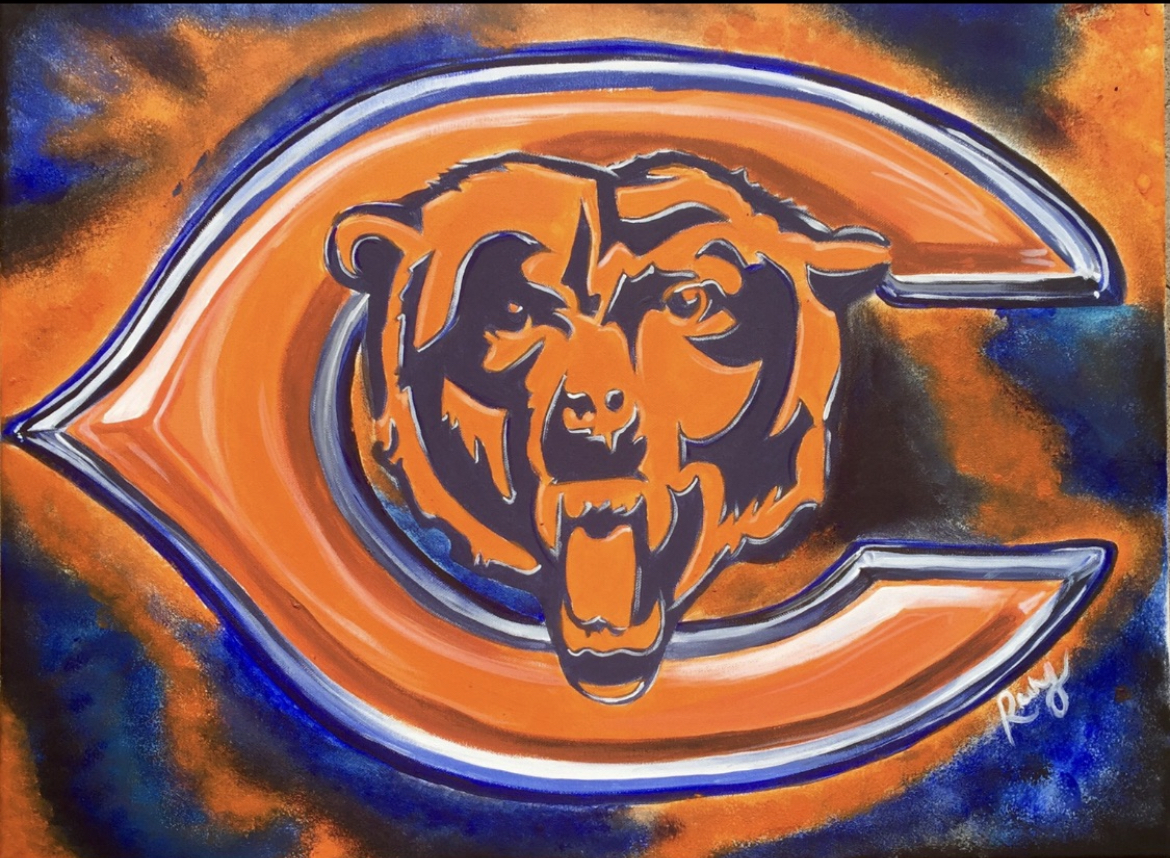 Chicago Bears Logo Painting