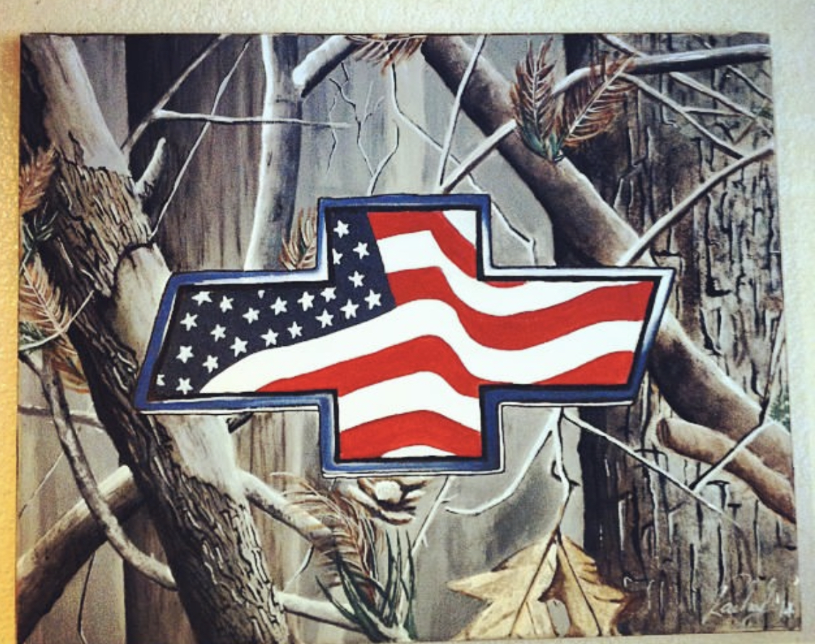 American Flag Chevy Logo